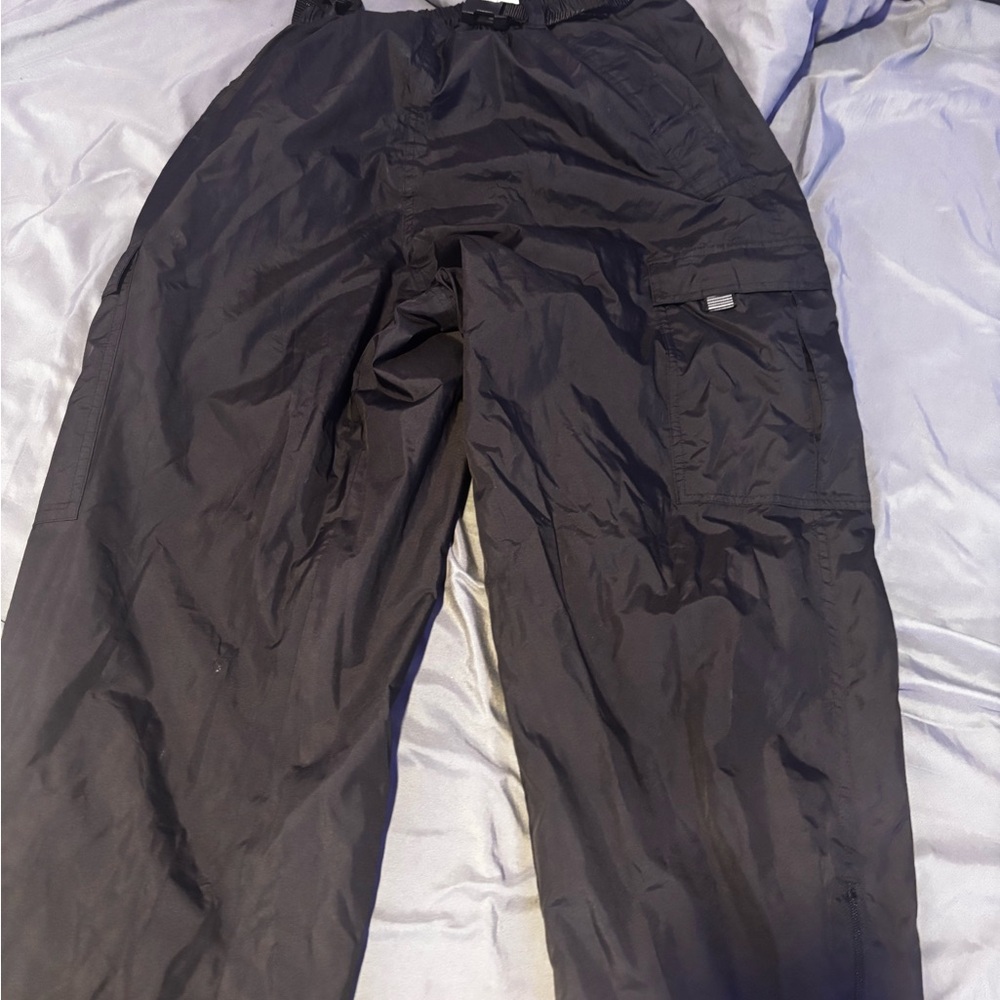 Black Men's Cargo Flare Pants
